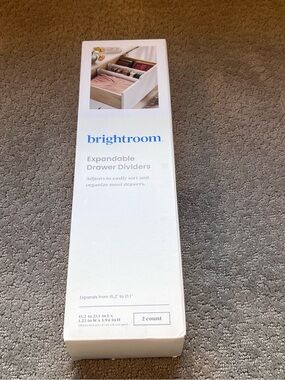 Expandable Drawer Dividers - White (2 Count)